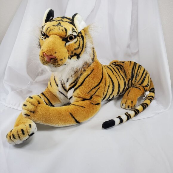 Large Realistic Tiger Plush 12" x 37" End of Tail Stuffed Grifil Zero Tiger - Picture 12 of 12